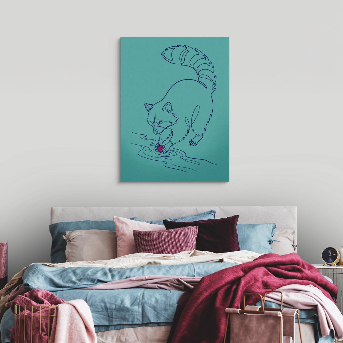 Raccoon Line Art - Luxury Wall Art