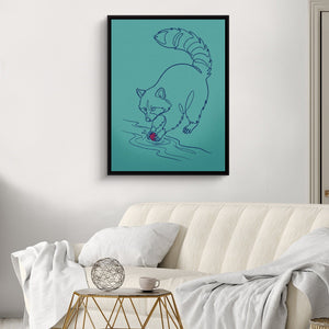 Raccoon Line Art - Luxury Wall Art