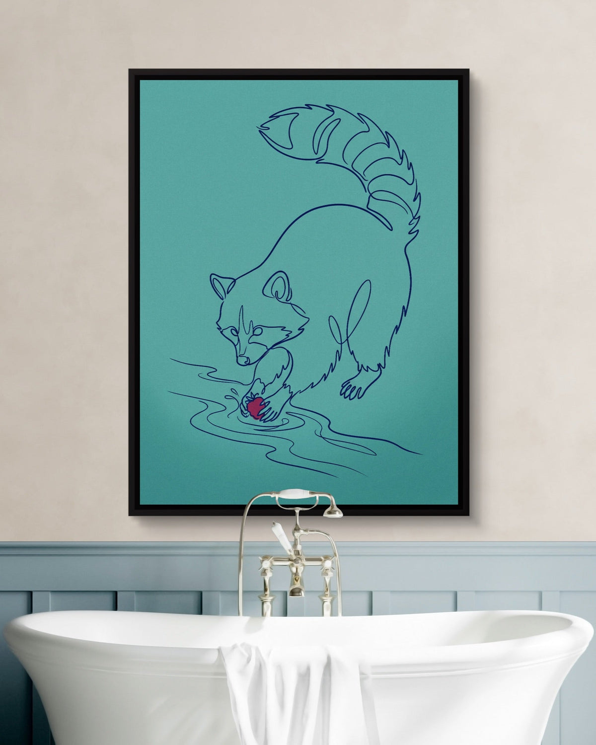 Raccoon Line Art - Luxury Wall Art