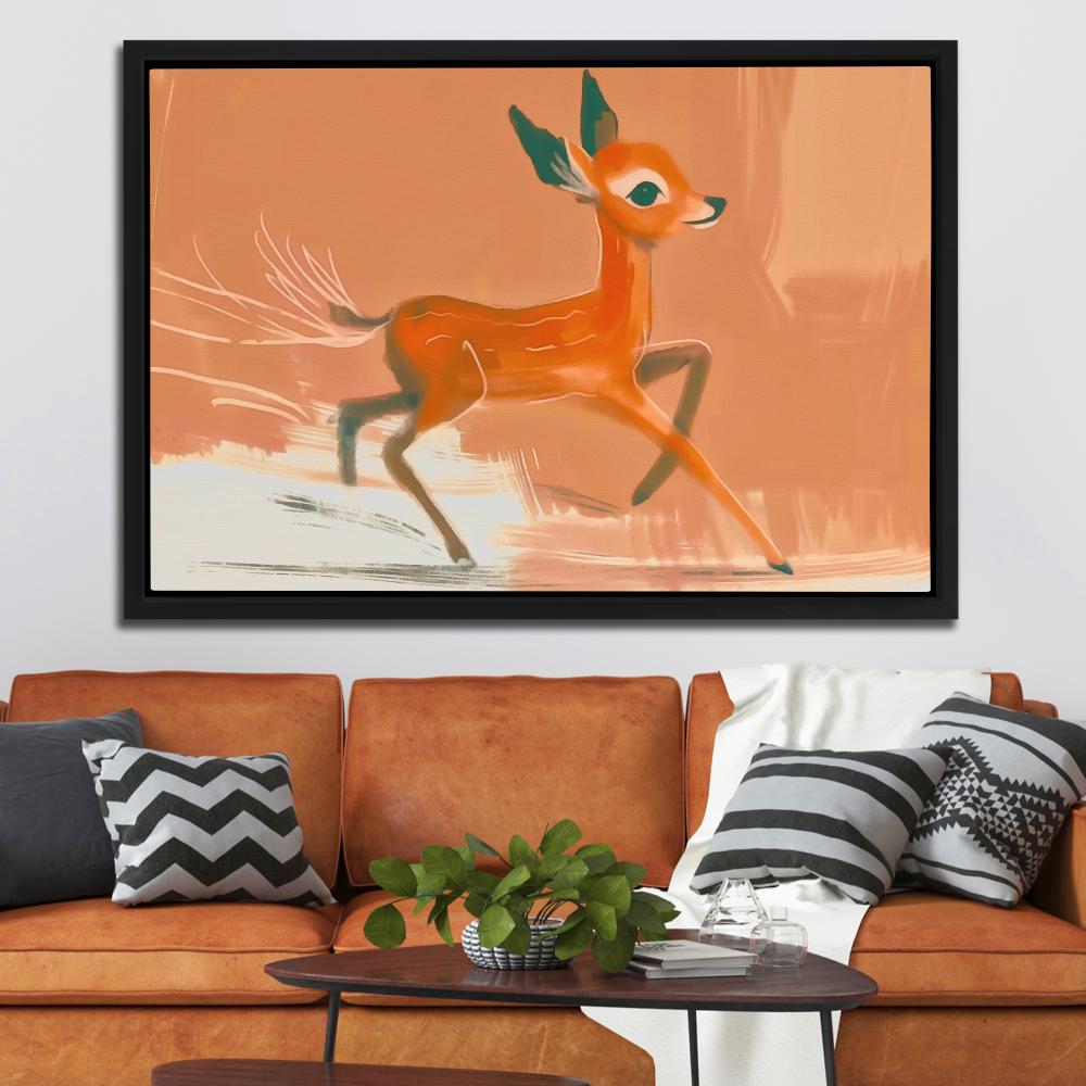 Racing Fawn - Luxury Wall Art