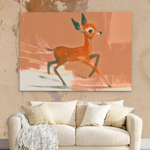 Racing Fawn - Luxury Wall Art