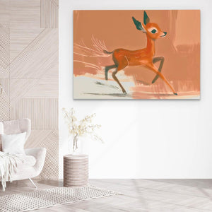 Racing Fawn - Luxury Wall Art