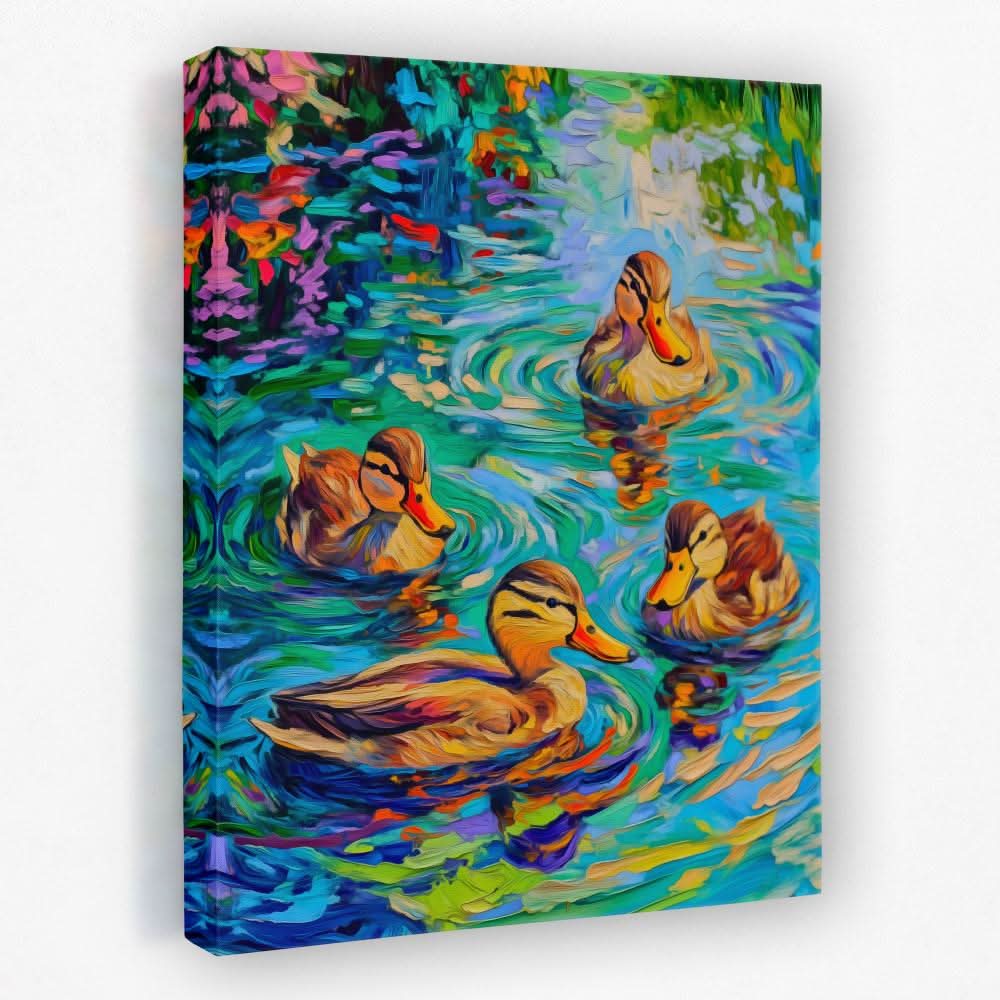 Radiant Ducklings - Baby Animal Canvas Wall Art