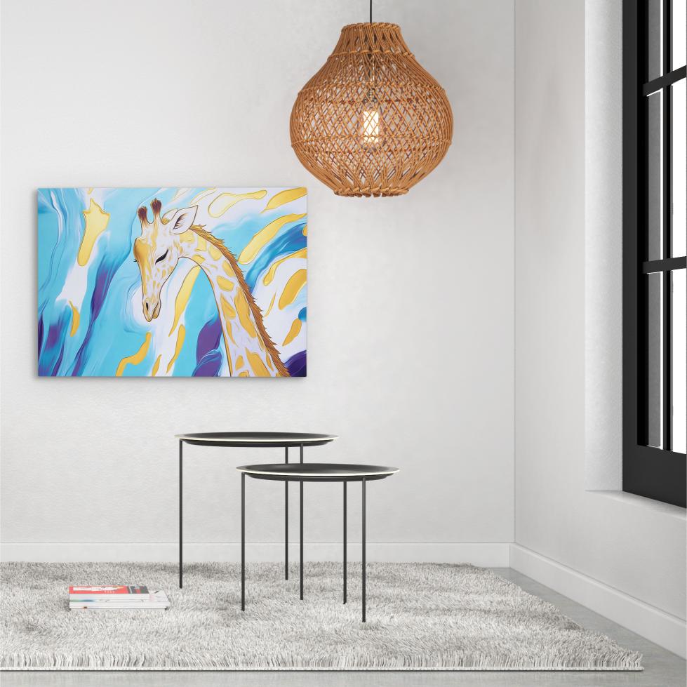 Radiant Tranquility Giraffe - Luxury Wall Art