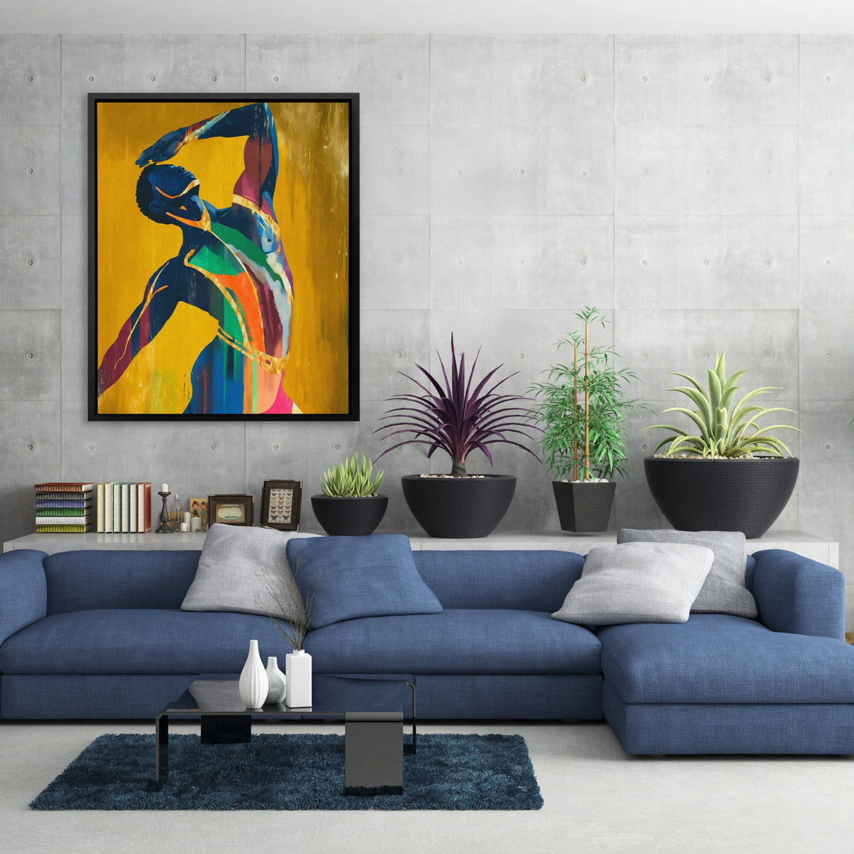 Rainbow Figure Dancing - Luxury Wall Art