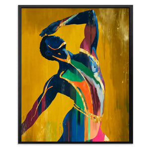 Rainbow Figure Dancing - Luxury Wall Art