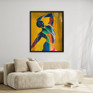 Rainbow Figure Dancing - Luxury Wall Art