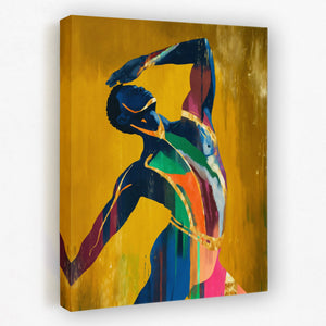Rainbow Figure Dancing - Luxury Wall Art