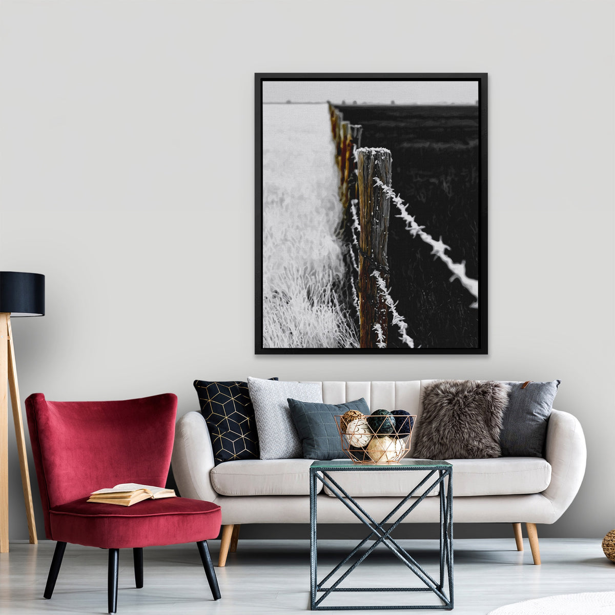 Ranch Fence Frosted — Ranch Fence Frosted New   Port Living Room Lux 98