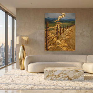 Ranch Fence Golden Hour — Ranch Fence Golden Hour White Gold Lux Port 225
