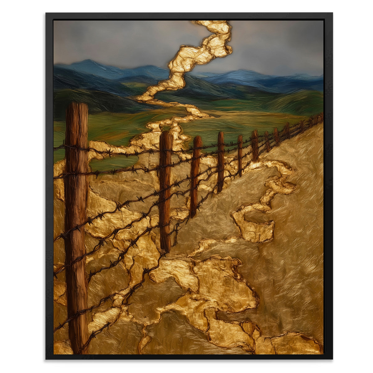Ranch Fence Golden Hour — Ranch Fence Golden Hour Front Facing Portrait2 36