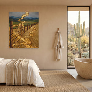 Ranch Fence Golden Hour — Ranch Fence Golden Hour Desert Home Port 15