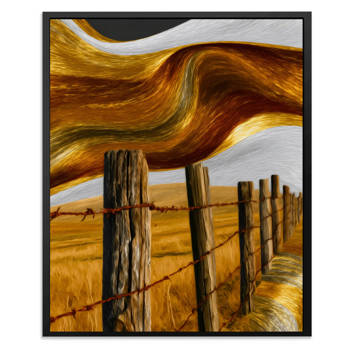 Ranch Fence Golden — Ranch Fence Golden Front Facing Portrait2 45