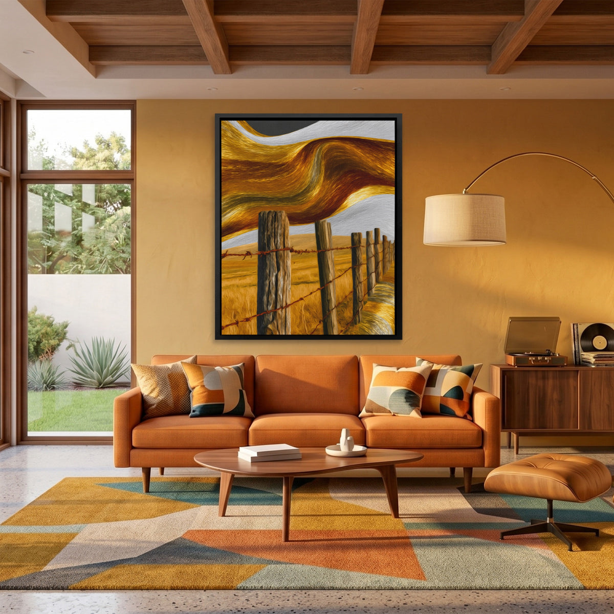 Ranch Fence Golden — Ranch Fence Golden Orange Room Port 141