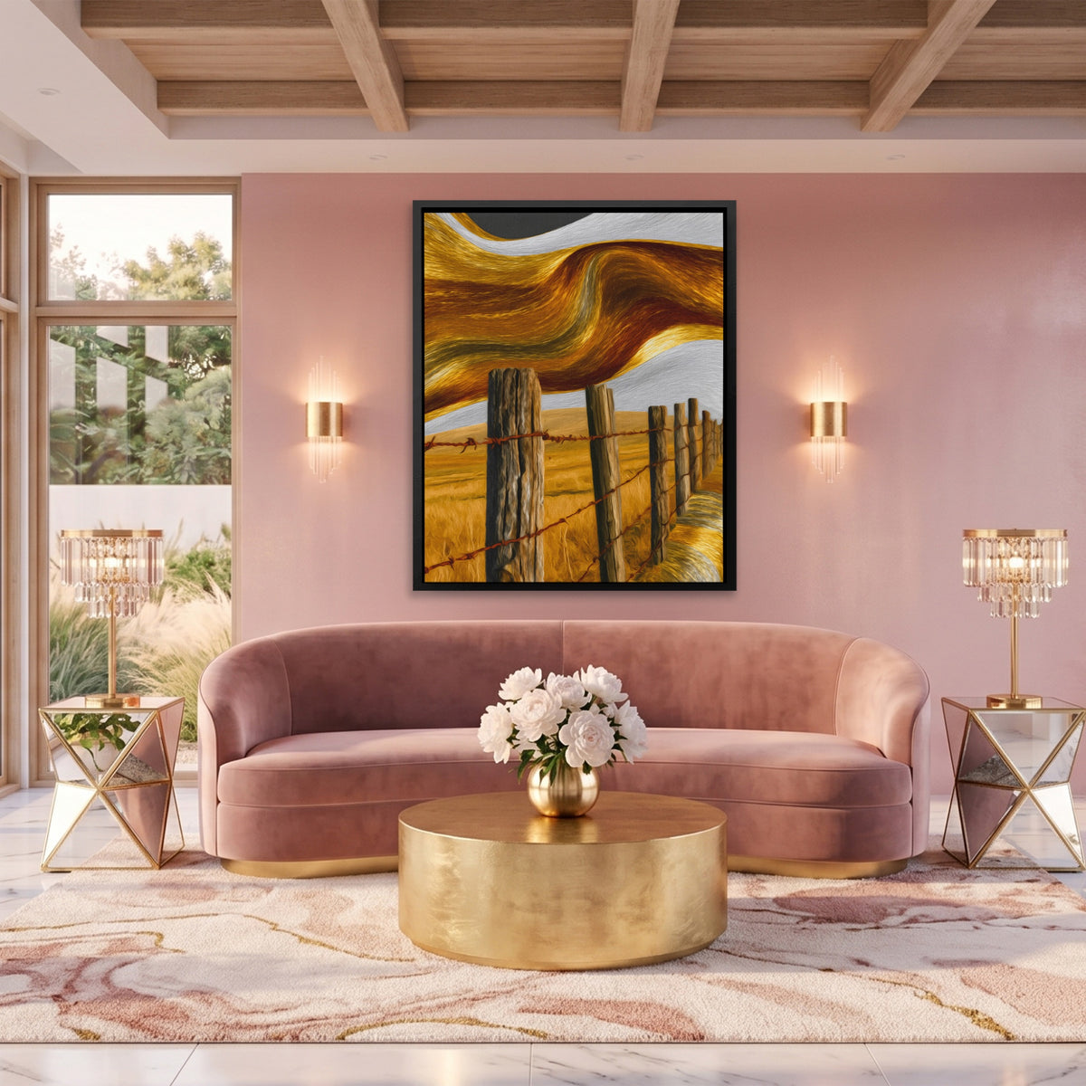 Ranch Fence Golden — Ranch Fence Golden Pink Pleasure Port 189