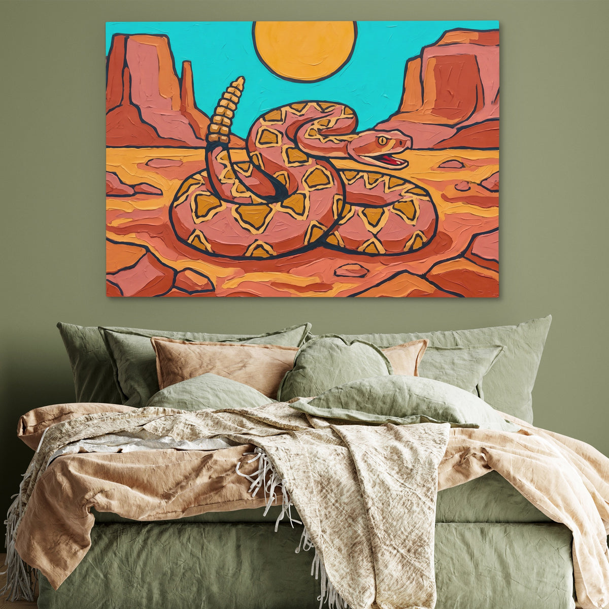 Rattlesnake Desert Noon — Rattlesnake Desert Noon Green Bedroom 50