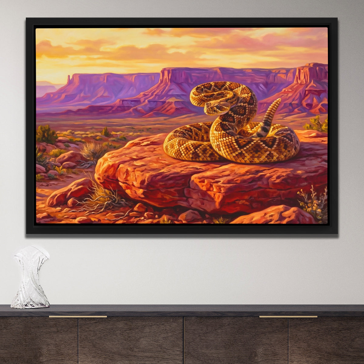 Rattlesnake Desert Sunset — Rattlesnake Desert Sunset Opulent Wall Closeup 128