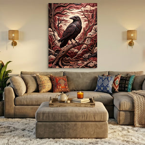 Raven Crimson Canyon - Luxury Wall Art