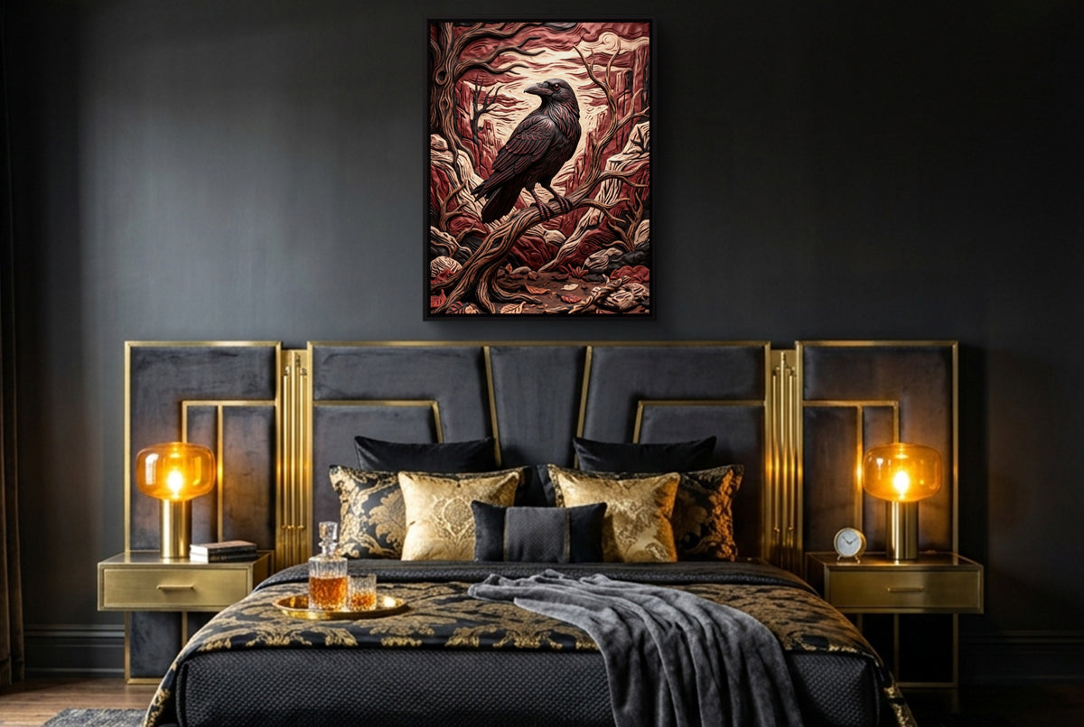 Raven Crimson Canyon — raven crimson canyon bedroom with window 2 1port framed black