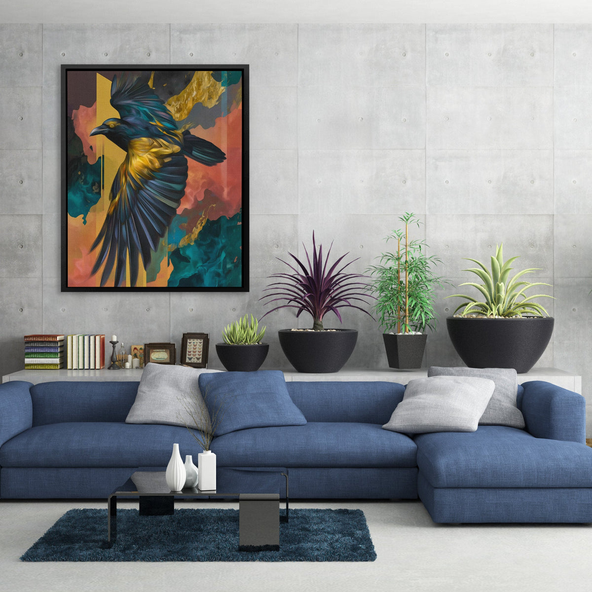 Raven Storm Flight - Luxury Wall Art