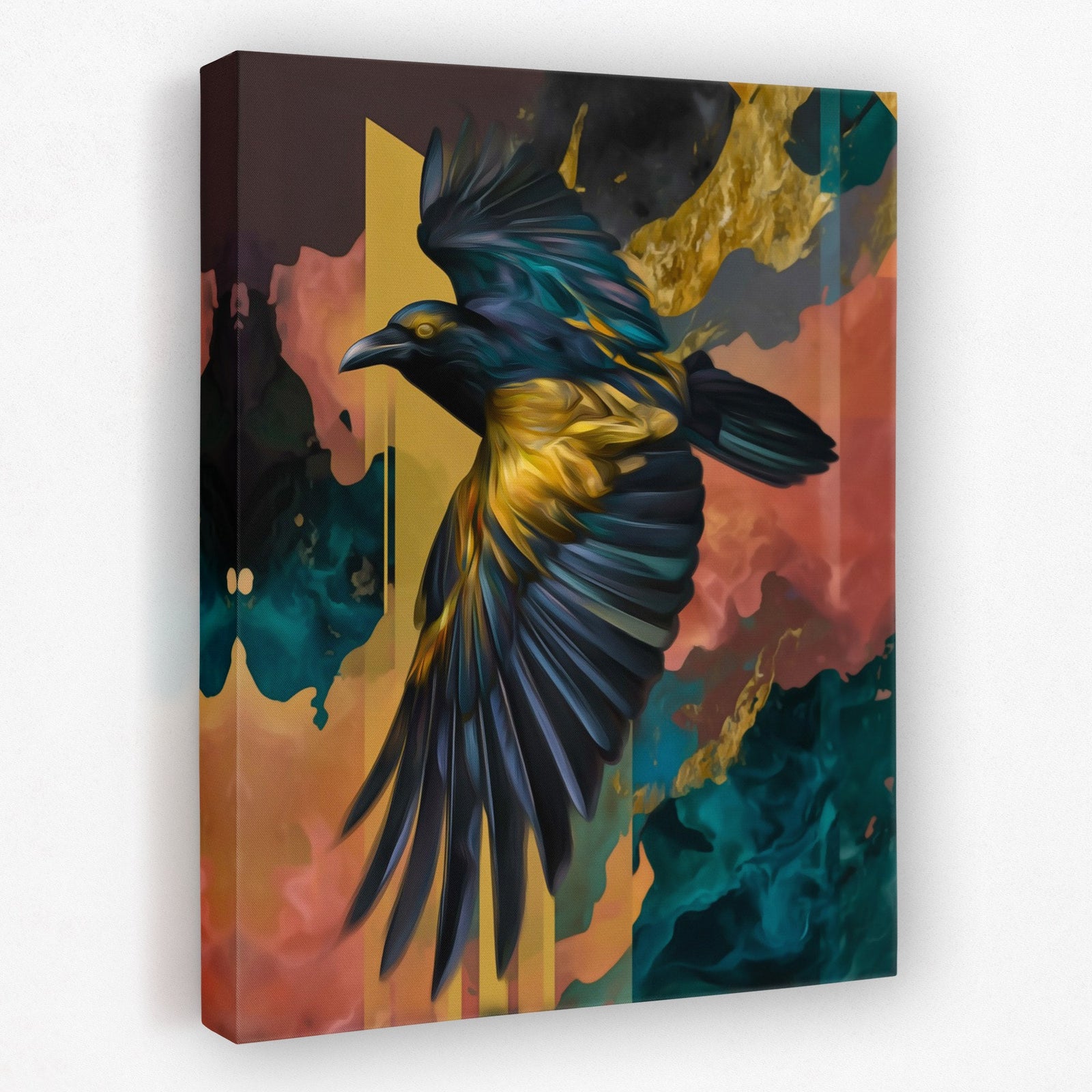 Raven Storm Flight - Luxury Wall Art