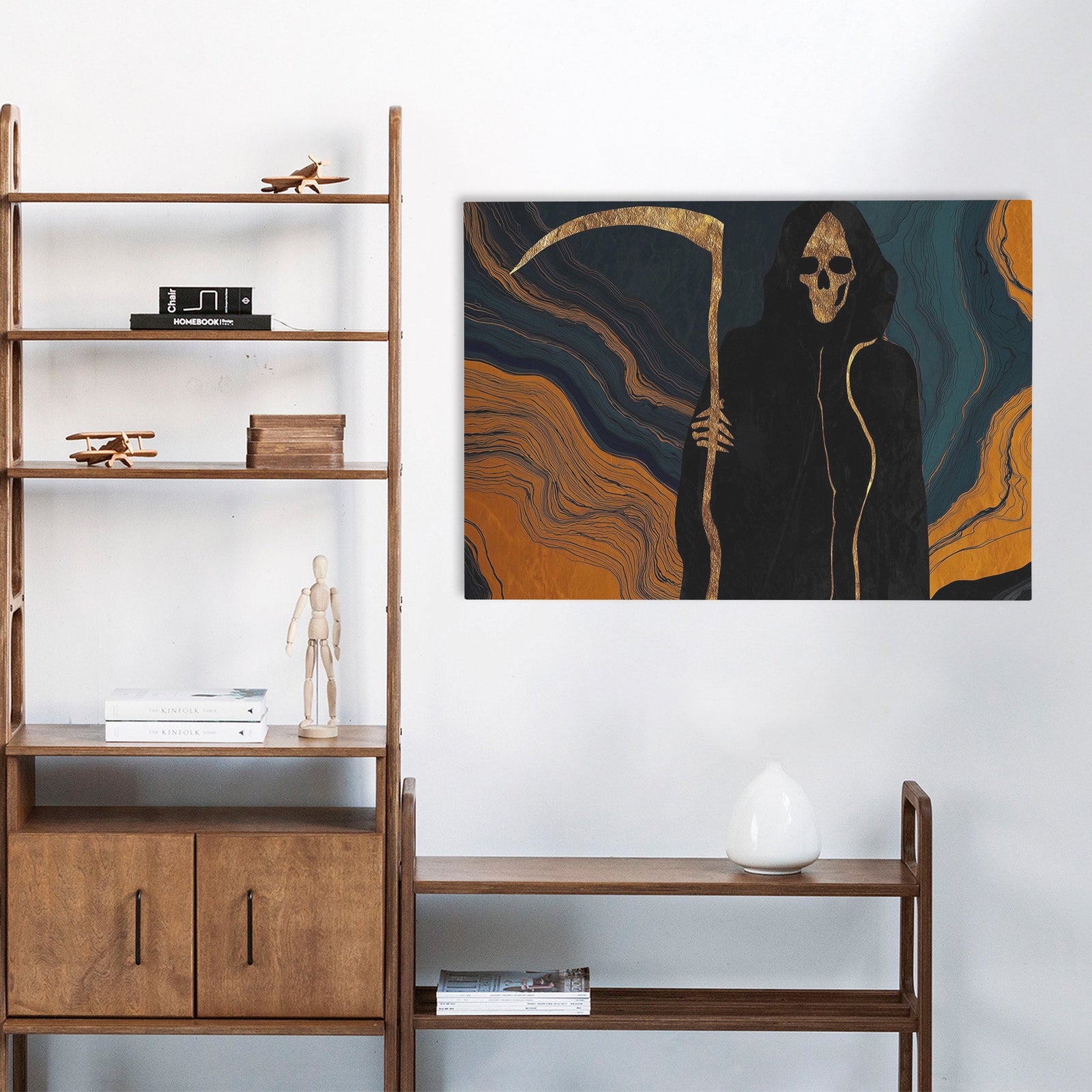 Reaper's Golden Harvest - Luxury Wall Art