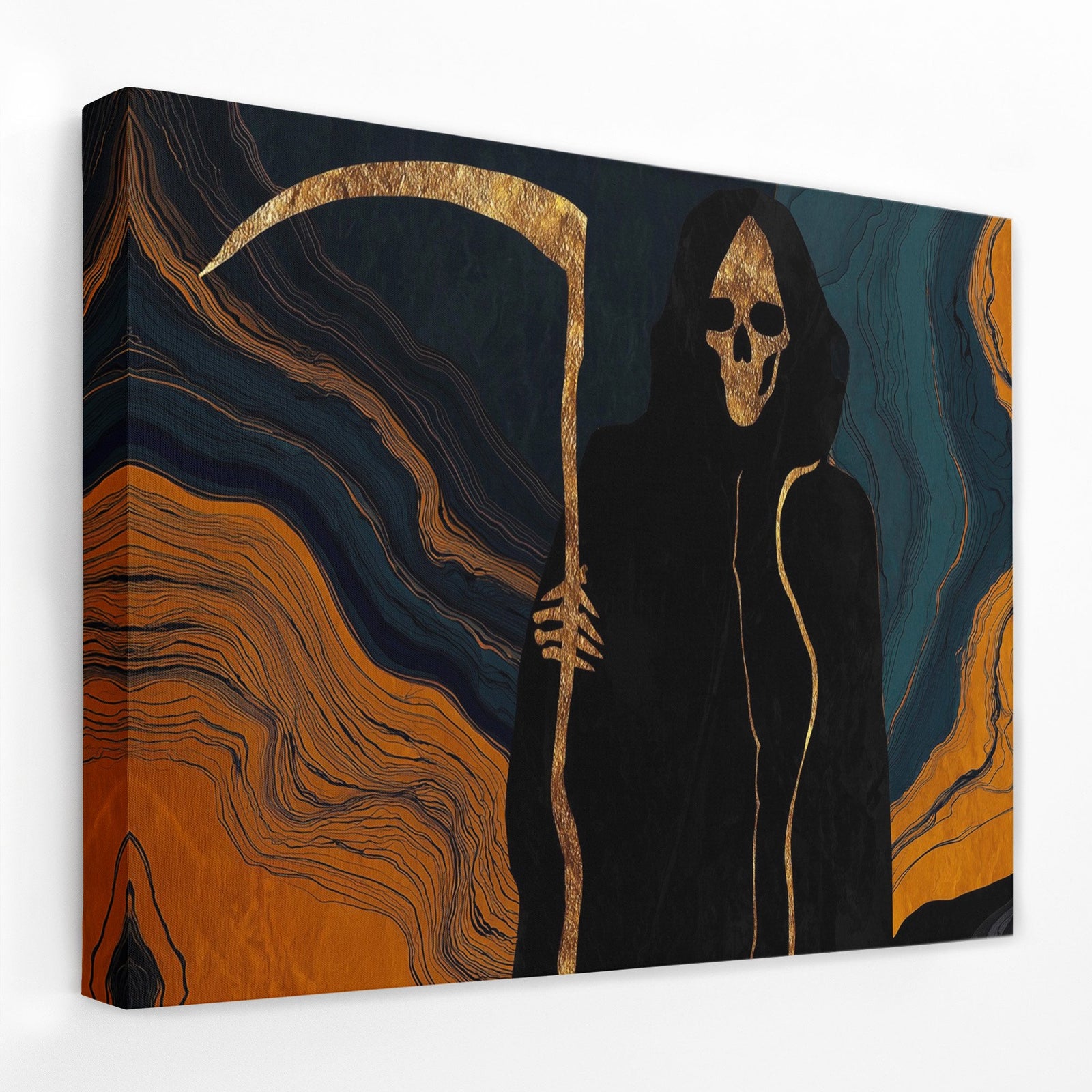 Reaper's Golden Harvest - Luxury Wall Art
