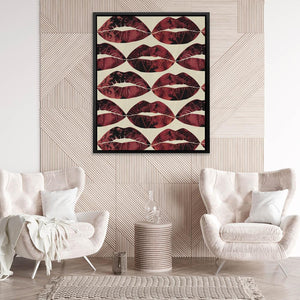 Red Kisses in the Air - Luxury Wall Art