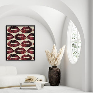 Red Kisses in the Air - Luxury Wall Art