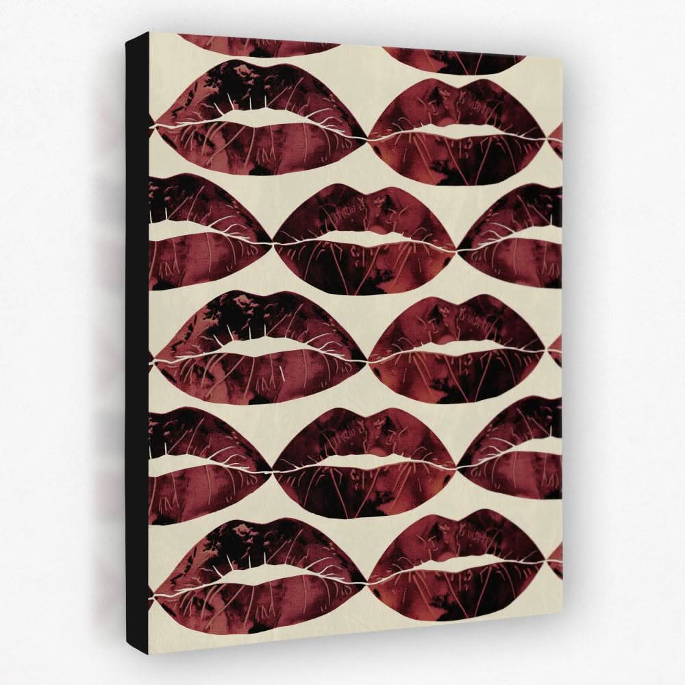 Red Kisses in the Air - Female Canvas Wall Art