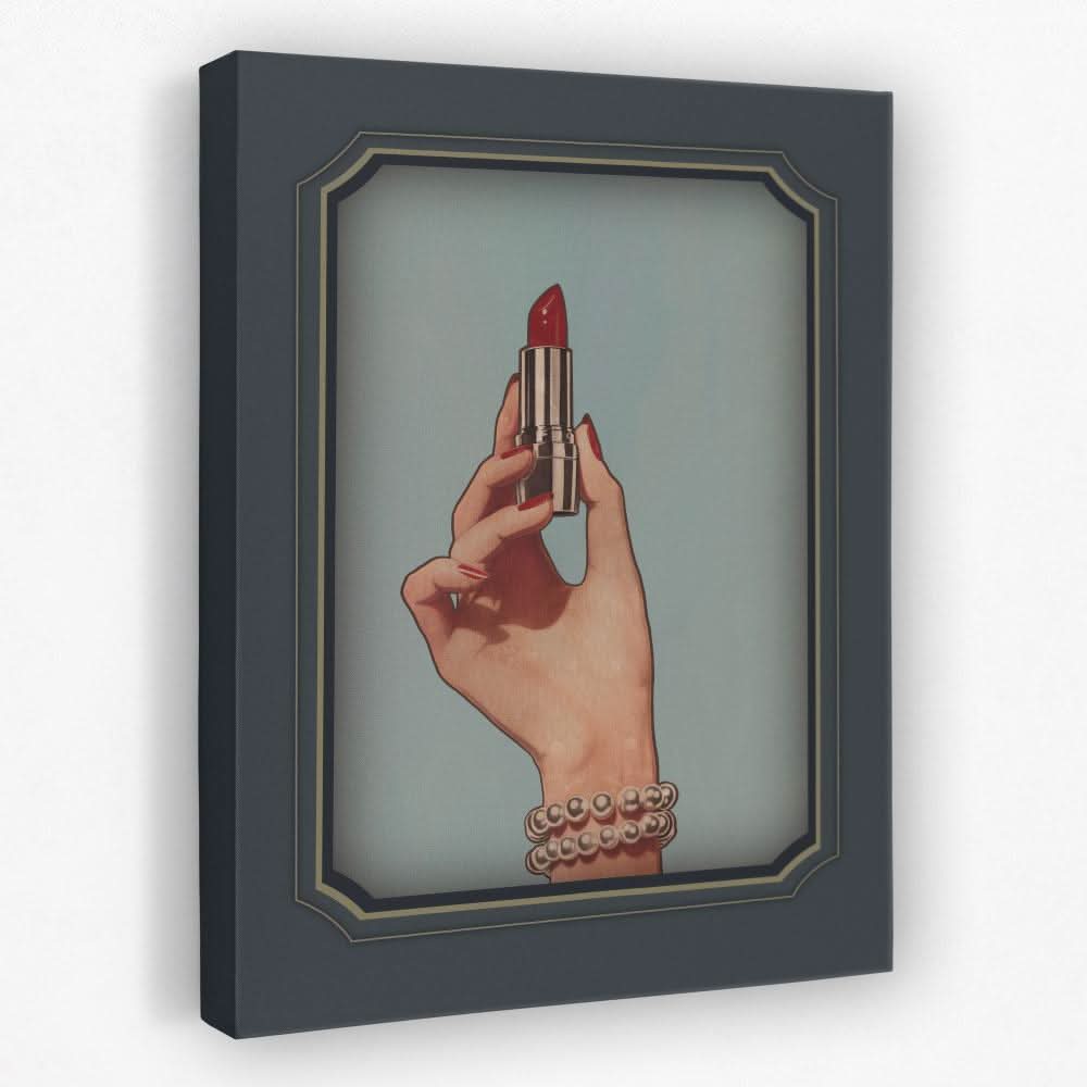 Red Lipstick - 80S Canvas Wall Art