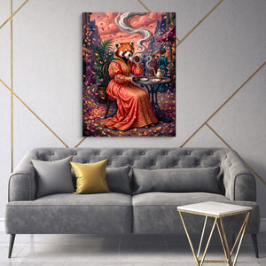 Red Panda Tea Time - Luxury Wall Art