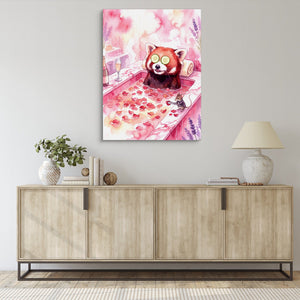 Red Panda's Spa Day - Luxury Wall Art