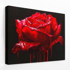 Red Rose Dripping - Luxury Wall Art