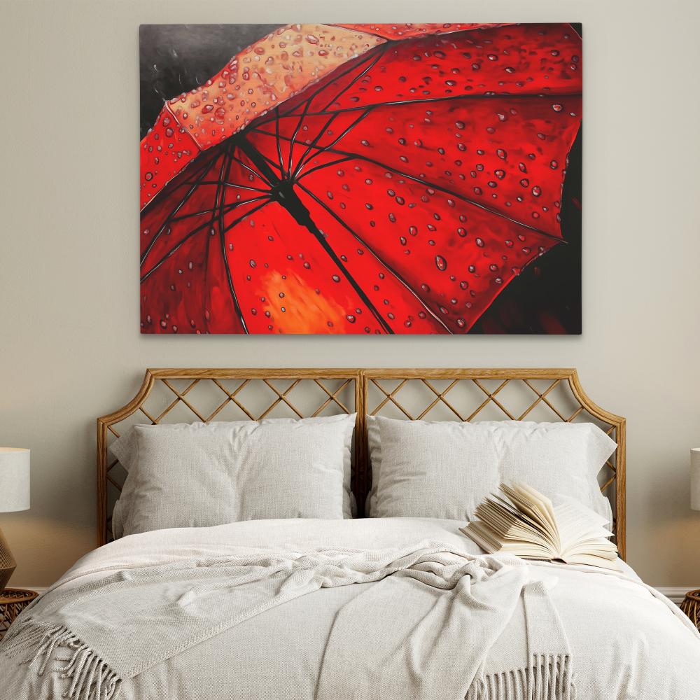 Red Umbrella - Luxury Wall Art