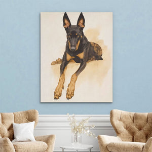 Regal Doberman Portrait - Luxury Wall Art