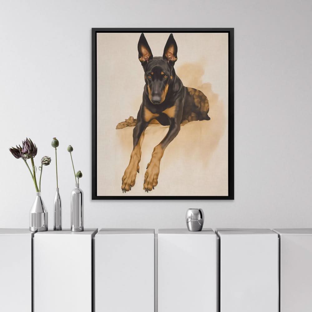 Regal Doberman Portrait - Luxury Wall Art