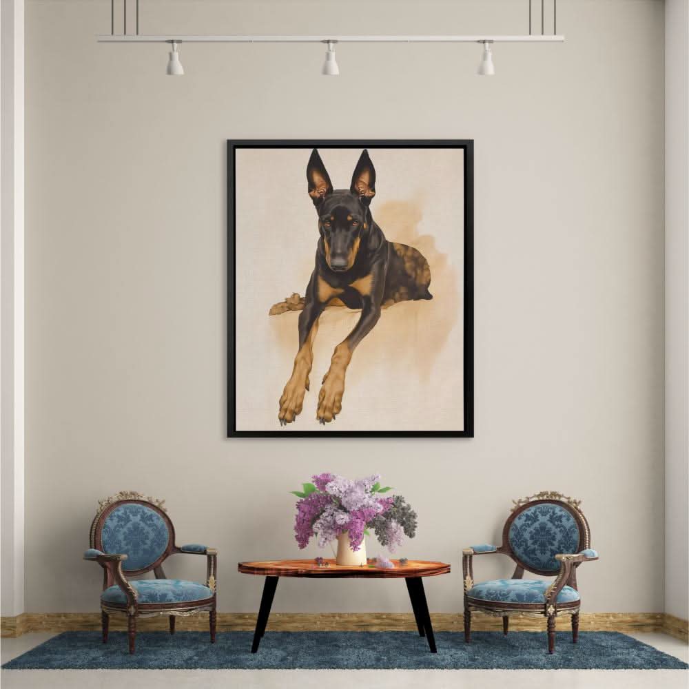 Regal Doberman Portrait - Luxury Wall Art