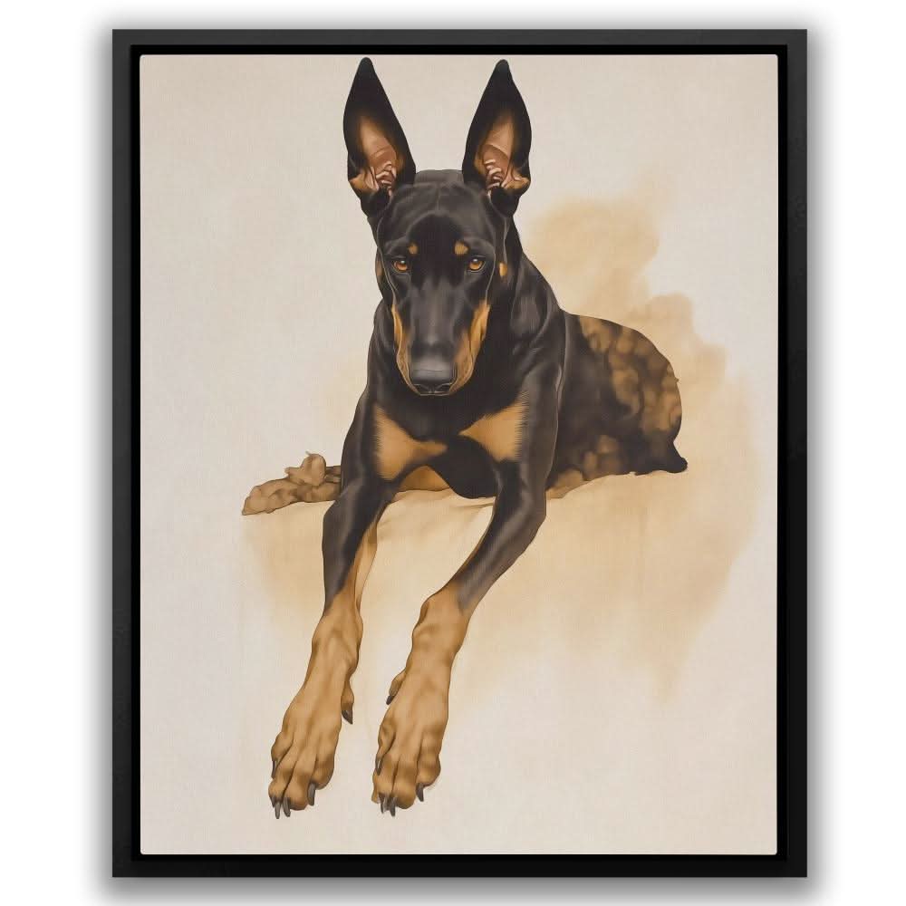Regal Doberman Portrait - Luxury Wall Art