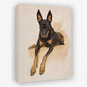 Regal Doberman Portrait - Luxury Wall Art