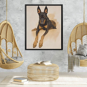 Regal Doberman Portrait - Luxury Wall Art
