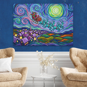 Reindeer Swirling Sky — Reindeer Swirling Sky Two Chairs Blue Walls2 131