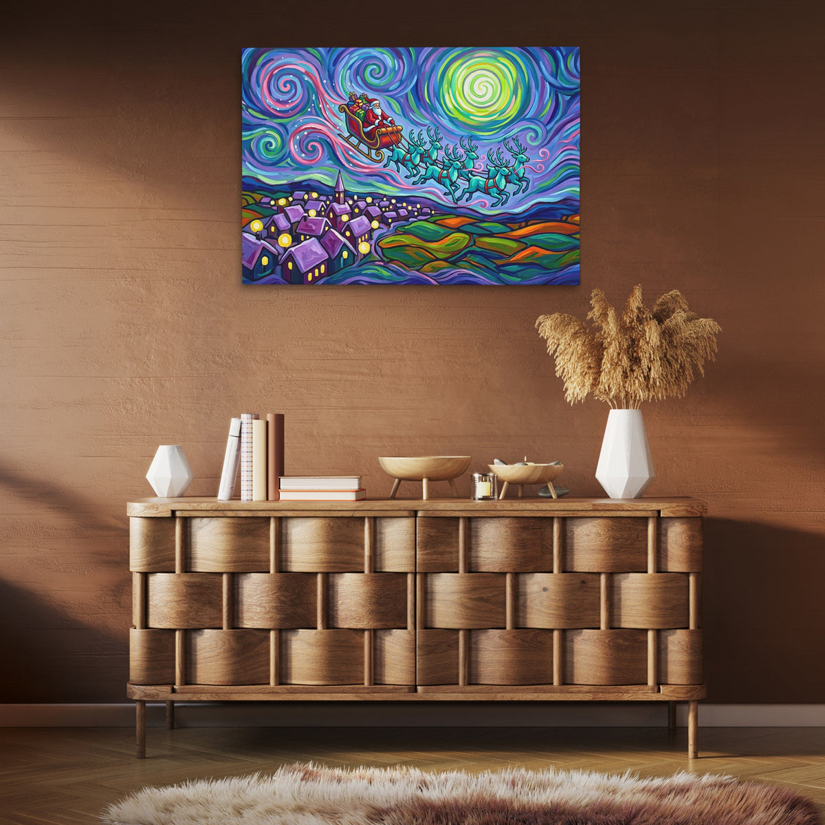 Reindeer Swirling Sky — Reindeer Swirling Sky Brown Room Clean 40