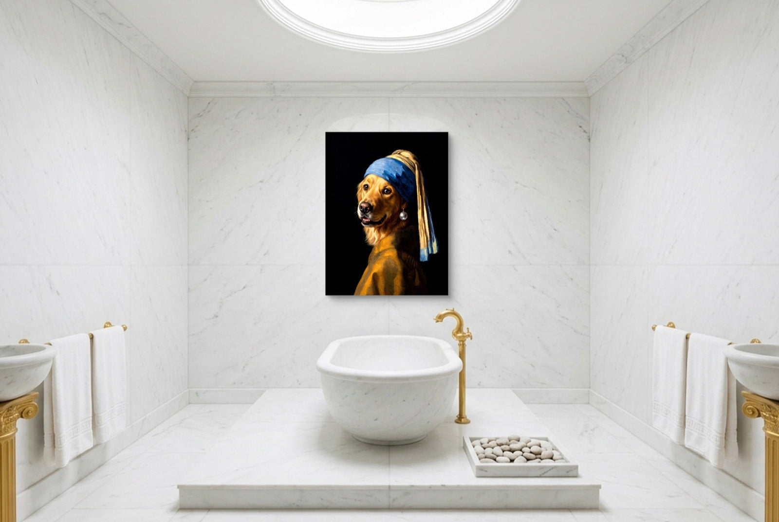 Retriever With Pearl - Luxury Wall Art