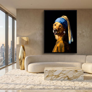 Retriever With Pearl - Luxury Wall Art