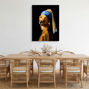 Retriever With Pearl — retriever with pearl sq cozy dining room 1port flush print