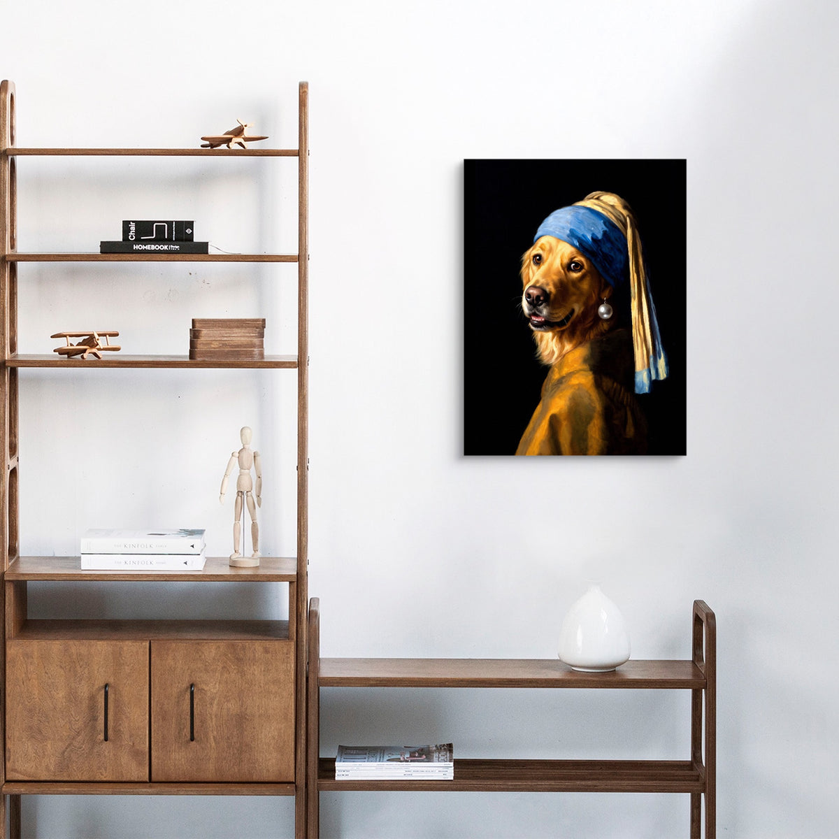 Retriever With Pearl — retriever with pearl sq living room stand 1port flush print