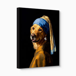 Retriever With Pearl — retriever with pearl angled flush print