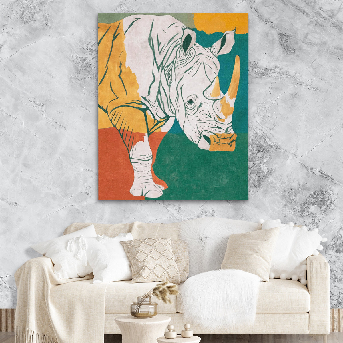 Rhino Color Field — Rhino Color Field Lux Couch Marble Walls 70
