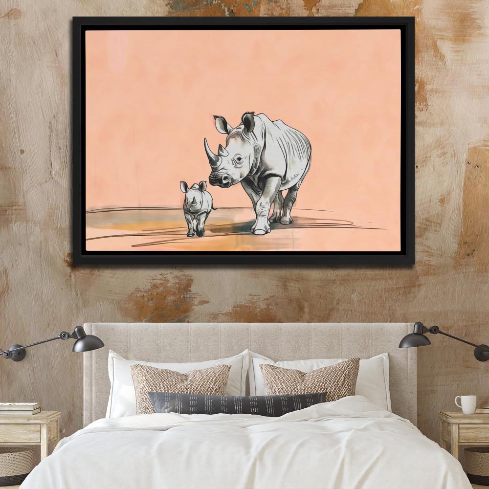 Rhino Family - Luxury Wall Art